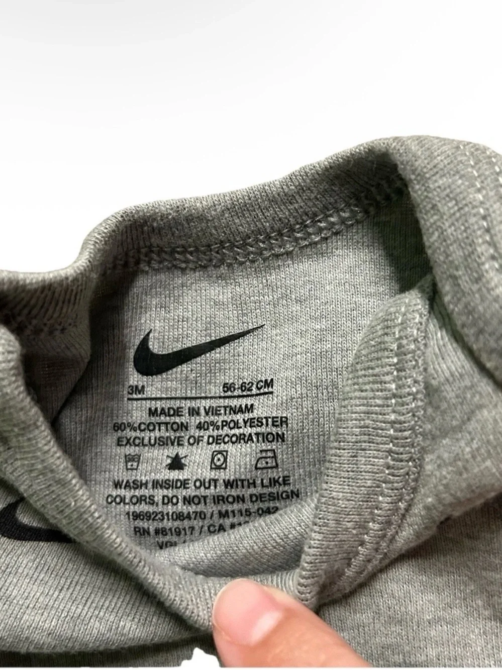 Baby Boy Nike Summer Romper Short Sleeve Bodysuits Logo Size 0-3 Months
